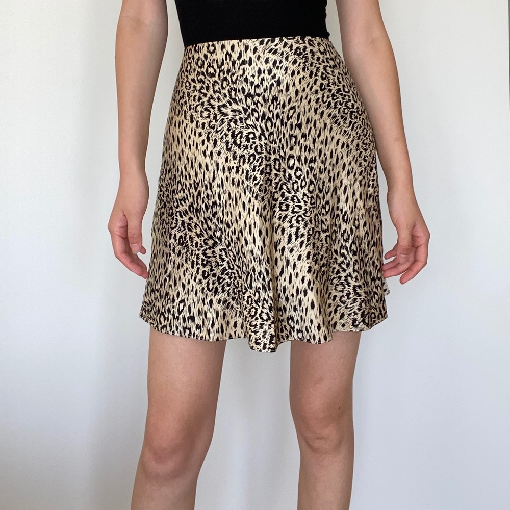 &other stories Animal print mini shirt